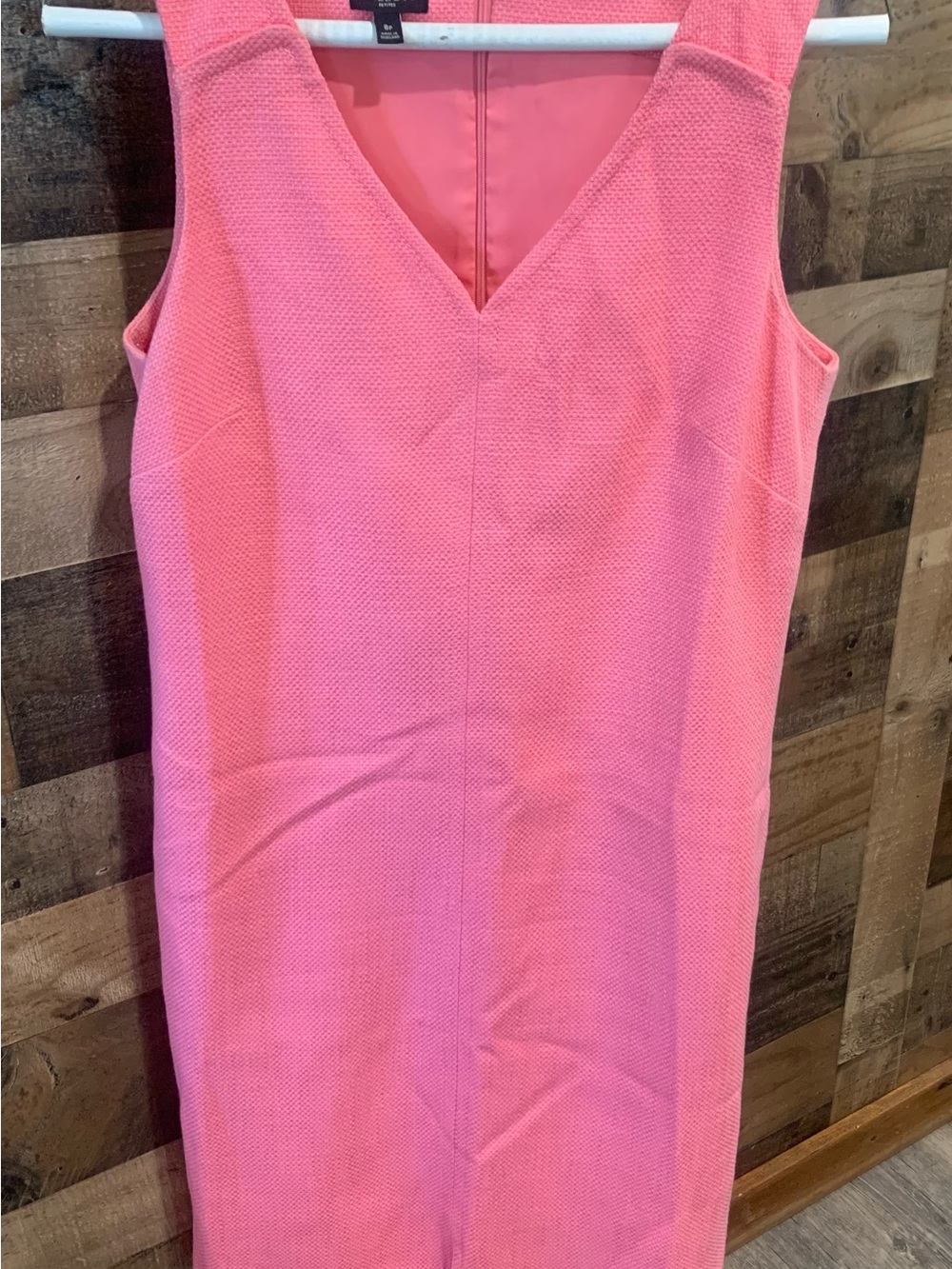 Talbots Coral Pink Sleeveless V-Neck Shift Dress
